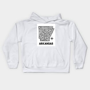 Arkansas Map Kids Hoodie